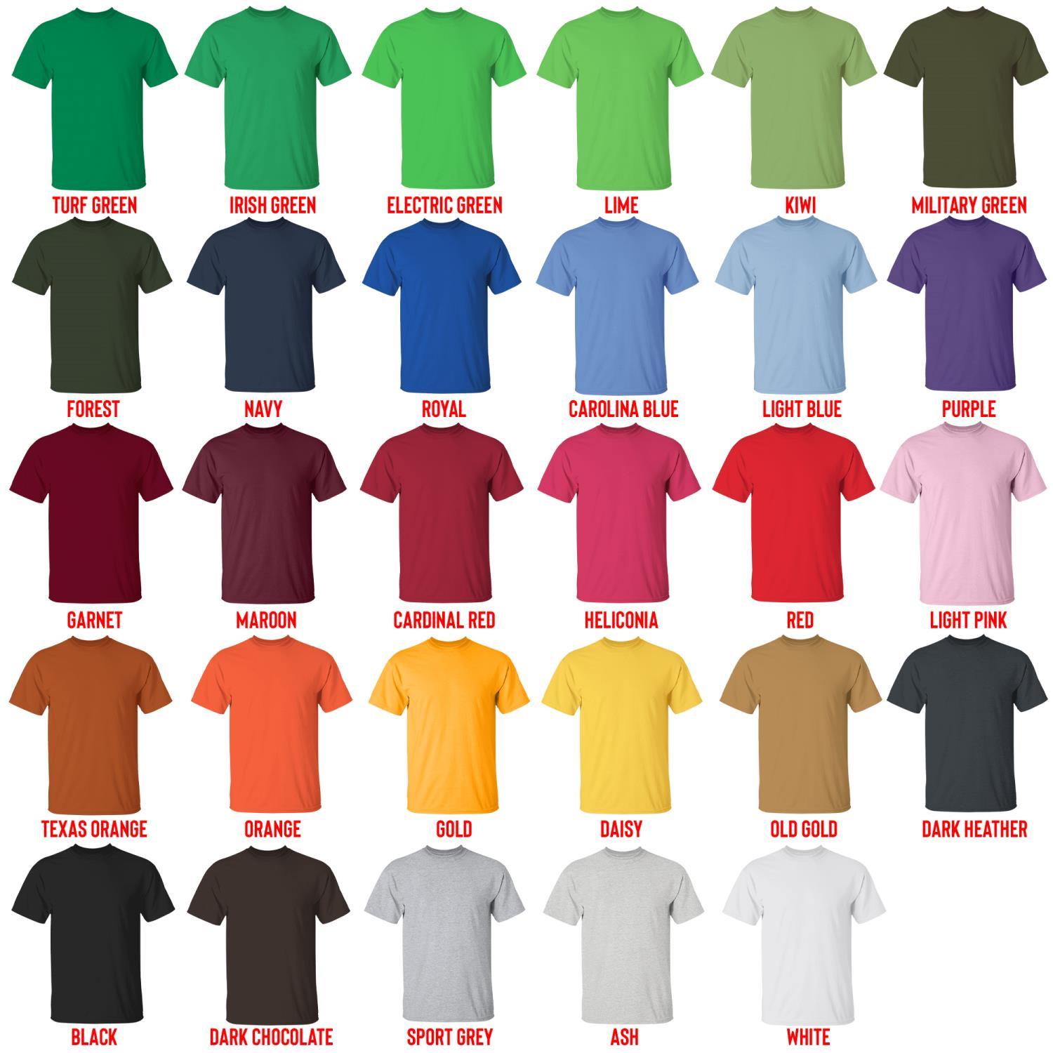 t shirt color chart - The Quarry Store