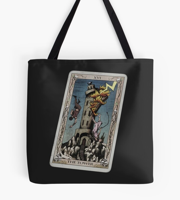 The Tower Tarot Card The Quarry Tote Bag