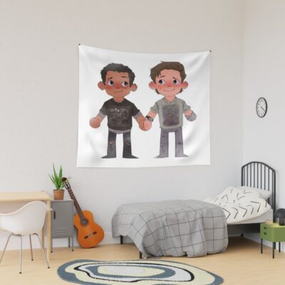 Ryan And Dylan Holding Hands Tapestry