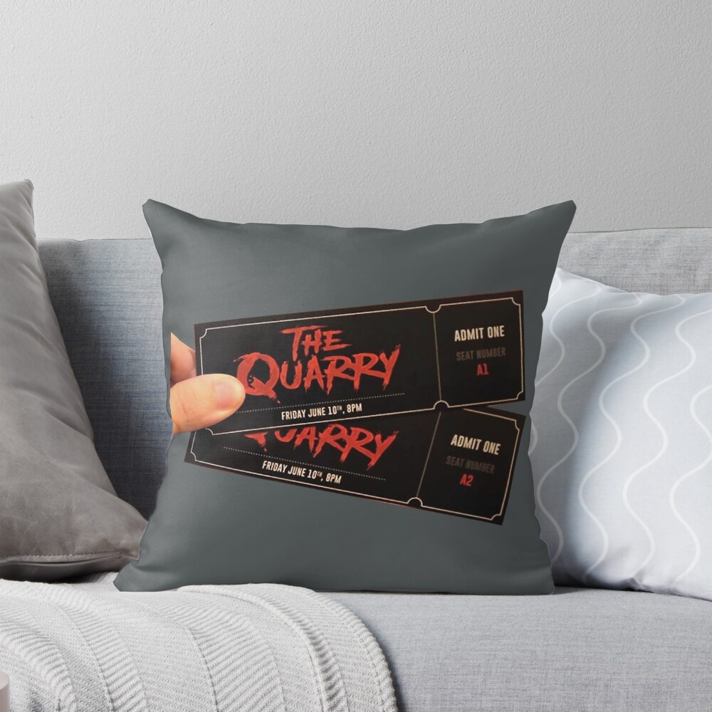 The Quarry Tickets Design Throw Pillow