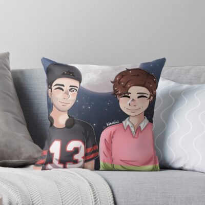 The Quarry Jacob Custos And Dylan Lenivy 80 S Outfits Throw Pillow