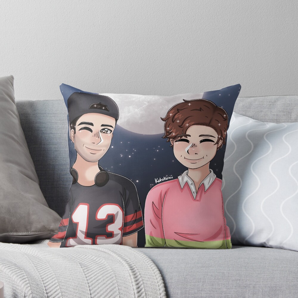 The Quarry Jacob Custos And Dylan Lenivy 80 S Outfits Throw Pillow